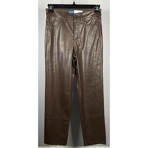Old Navy High-Rise OG Loose Faux Leather Pants Women’s Size 2 28x30